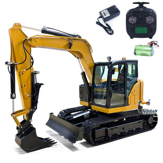 TOUCAN RC HOBBY C308 Metal 1/14 RC Hydraulic Excavator Construction Vehicle 4CH Valves Brushless Motor FlySky ST8 Remote Controller for Hobbyists
