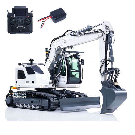 TOUCAN RC HOBBY CUT Model LR914 PRO MAX 1/14 Metal RC Hydraulic Excavator RTR 8-Way Valve 3 Arm Digger PL18EV Lite Controller Quick Coupler Light Sound Brushless Drive Motor for Collectors