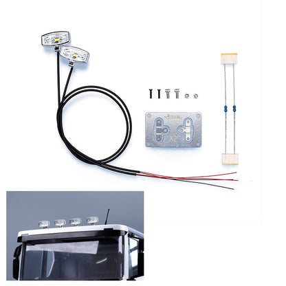 1 Paar Kunststoff-LED-Scheinwerfer 2,2 V-3 V Stirnlampe für DIY TAMIYA 1/14 RC Traktor-LKW-Modell Crawler Offroad-Auto-Dumper Teile Spielzeug