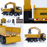 Fast Free Shipping HUINA 1538 1/14 RC Timber Grab Truck Dumper Remote Control Model Toy Vehicles 2.4G Radio Battery