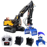 1/14 RC-Hydraulikbagger-Modell, Metall-Funksteuerungsbagger EC380 mit Metall-Greifschaufeln, T12D-Fernbedienung und Empfänger