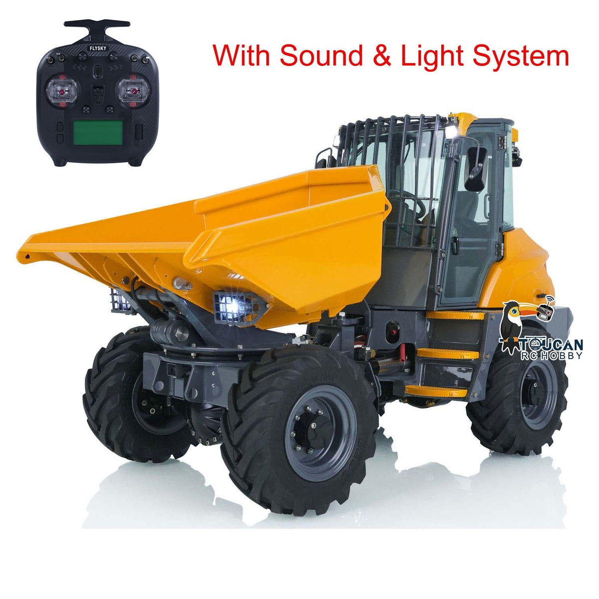 TOUCAN RC HOBBY LESU 1/14 4X4 Painted AOUE 6MDX Metal Articulated Remote Controlled Hydraulic Dumper Truck Tipper Car ESC PNP Motor