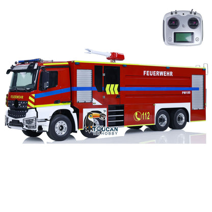 8x4 1/14 RC Feuerwehrauto, ferngesteuerte Sprinklerfahrzeuge, Geräusche, lackiert, zusammengebaut, DIY-Spielzeugauto, Geschenk für Erwachsene und Kinder 