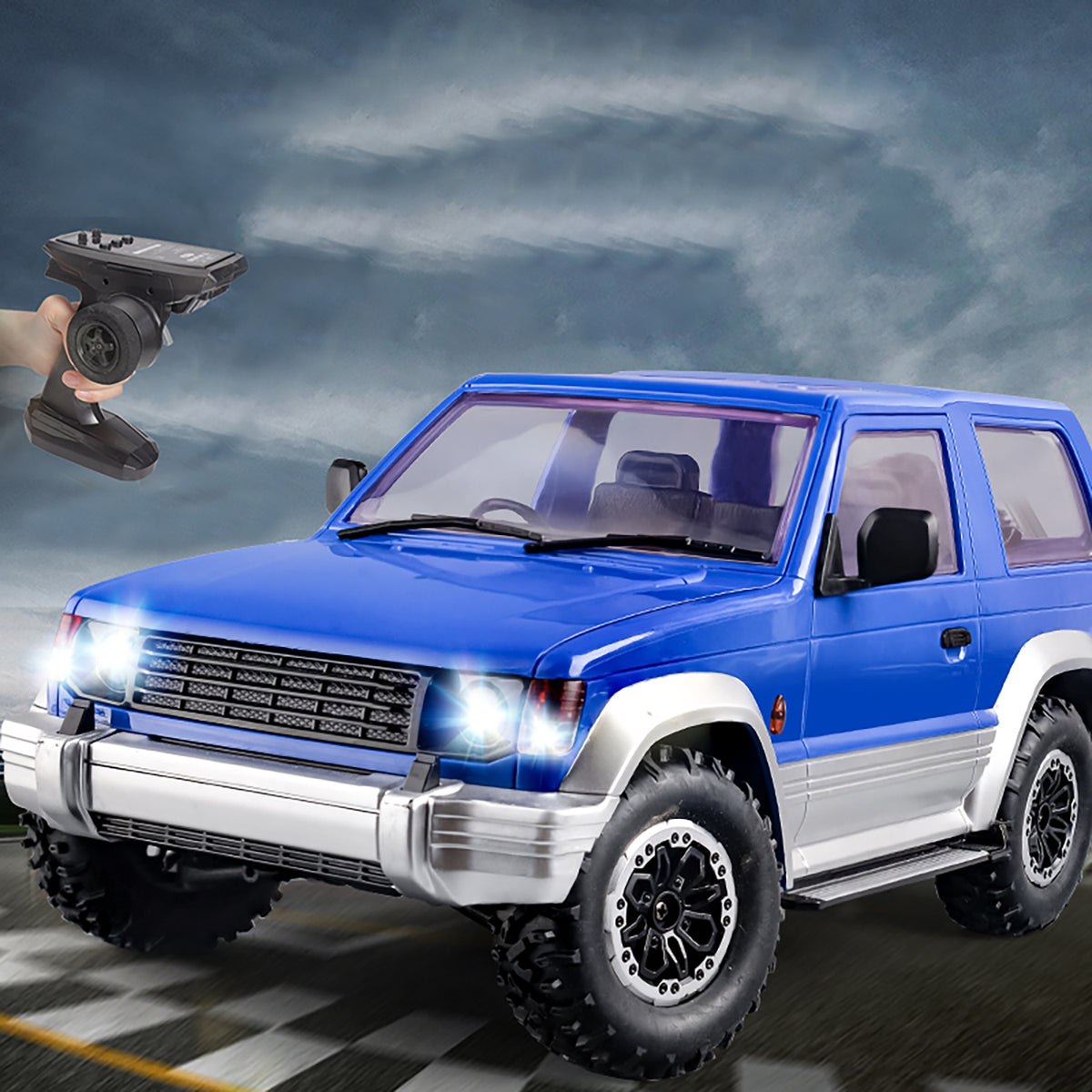 4WD 1/14 Drahtlose Steuerung Geländewagen 4x4 RC Crawler Automodell LDRC LD1297 Weiche Gummireifen Simulierte Kraftübertragungsbox