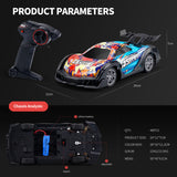 Plastic 1/18 RC Drift Car Q170 2.4GHz RWD Wireless Remote Control Electric Racing Vehicle Model Lights Battery Ready to Go