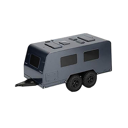Kunststoffanhänger im Maßstab 1/18, vierrädriger Wohnwagenanhänger für JJRC C8818, ferngesteuertes Rock Crawler-Auto, Pickup-Truck, DIY-Ornamente