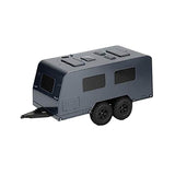 1/18 Scale Plastic Trailer Four Wheels Camper Trailer for JJRC C8818 Remote Control Rock Crawler Car Pickup Truck DIY Ornaments