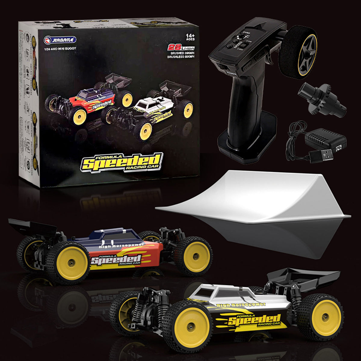 TOUCAN RC HOBBY 1/24 Electric Remote Control Off Road Car 2401A 30KM/H High Speed RC Vehicle Model CVD Drive Shafts Metal Chassis Battery RTR