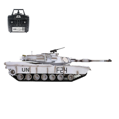 Henglong 1/16 7.0 Special Spray Painting M1A2 Abrams 3918 RC Tank Barrel Recoil BB IR 320 Degree Turret Smoke Metal Gearbox Drive Idler Road Wheels