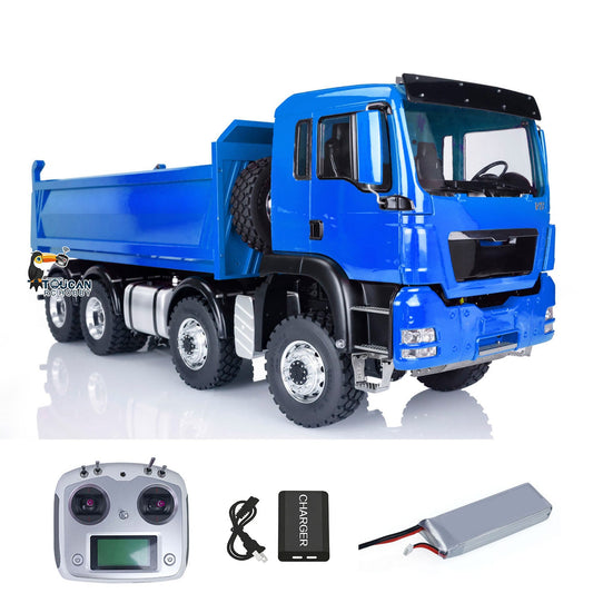 TOUCAN RC HOBBY LESU 1/14 8x8 Metal Hydraulic RC Dump Truck 20130011 RTR Tipper Model FlySky I6S Radio Controller 2 Speed Transmission Brushless Motor Sound System