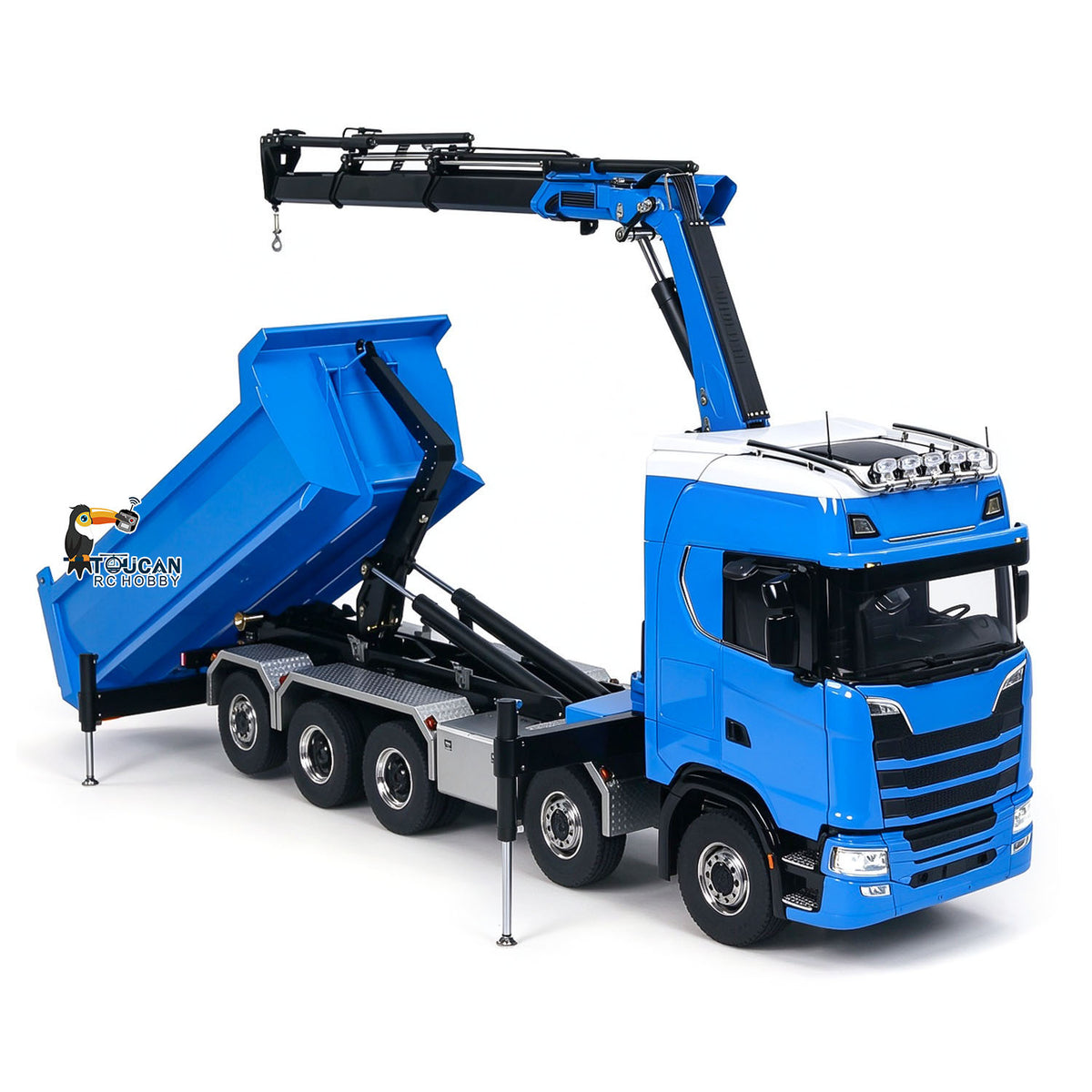 1/14 hydraulische Kran RC Kipper 770S 10x10 Fahrzeug Metall Volle Dump Lkw RTR Batterie