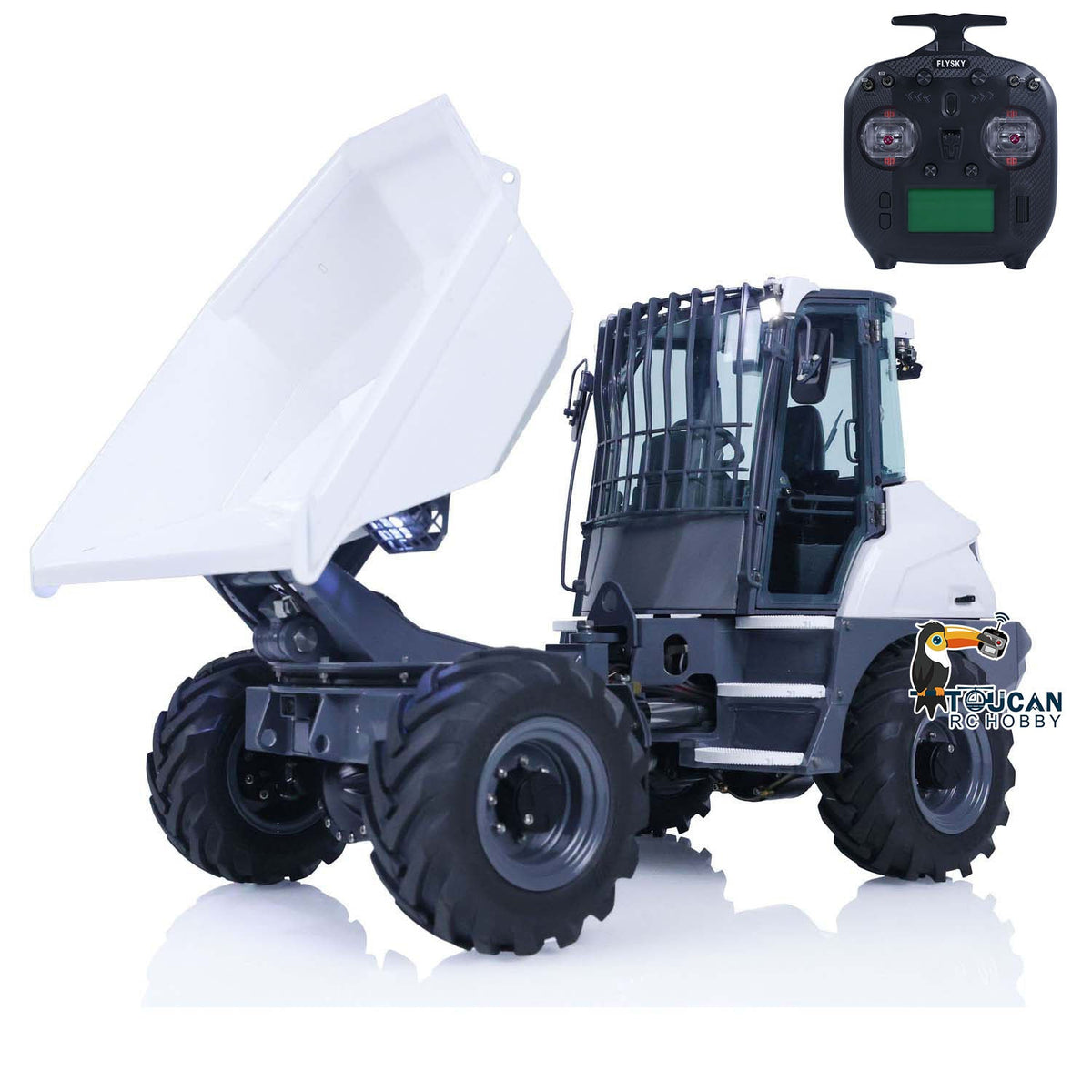 TOUCAN RC HOBBY LESU 1/14 4X4 Painted AOUE 6MDX Metal Articulated Remote Controlled Hydraulic Dumper Truck Tipper Car ESC PNP Motor