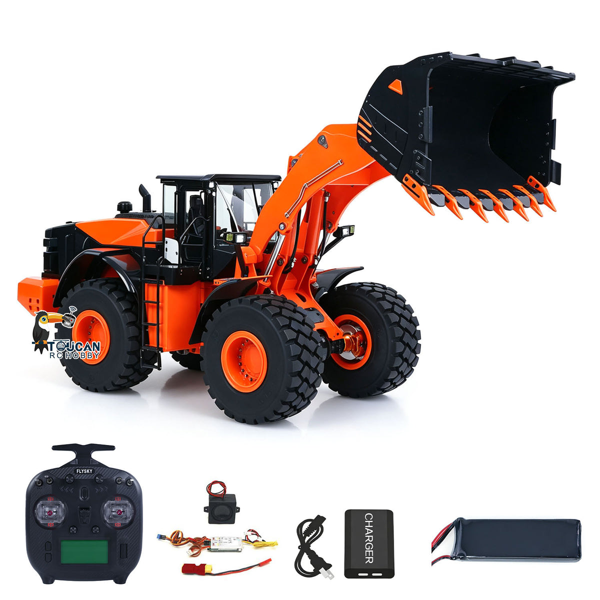 USED  Metal Hydraulic RC Loader 1/14 ZW370 JDM 198 Ready To Run Radio Control Construction Vehicle teshulianjie