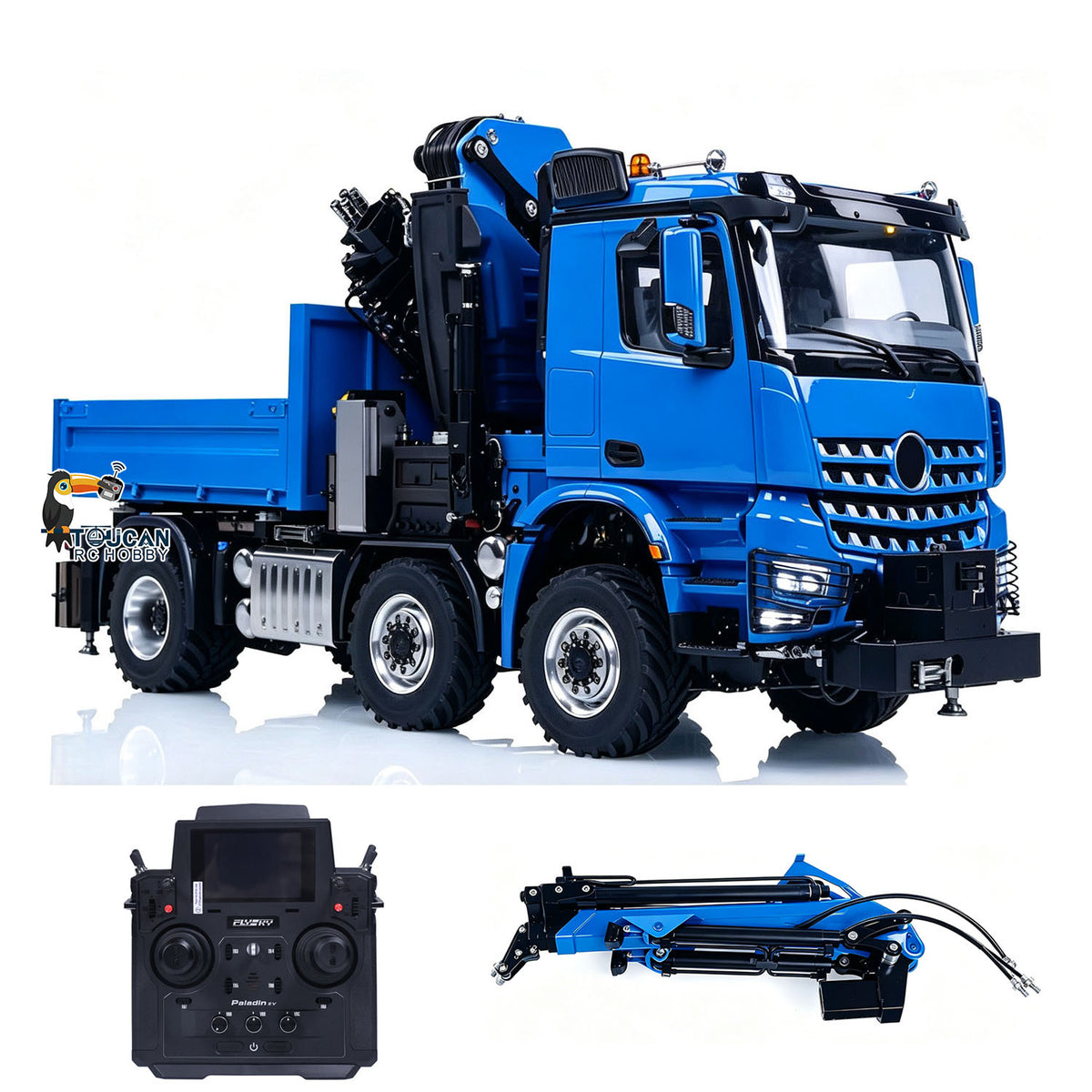 In Stock TOUCAN RC HOBBY 3363 Metal 1/14 2.4GHz Remote Control Tractor Truck Hydraulic Crane Fly Jib Arm 4151 AK 6*6 RC Agriculture Lorry Paladin PL18EV