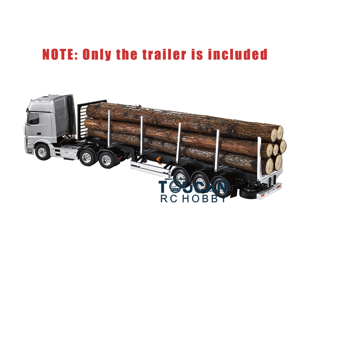 1/14 Maßstab 3 Achsen Toucanrc Fernbedienung Holz LKW Stange Traktor Pritsche Sattelauflieger LKW KIT Modell W/O ESC Servo Motor