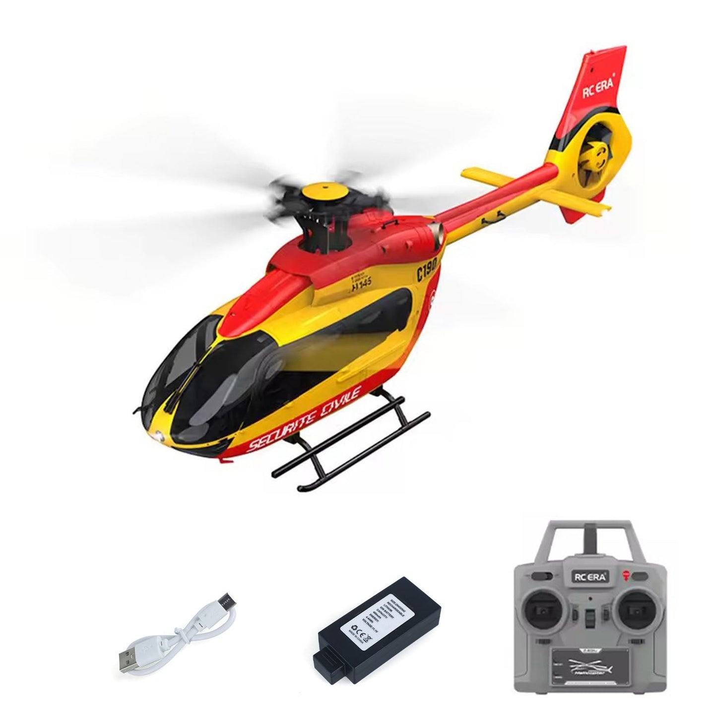 1/30 RC ERA 2.4G 6CH Fernbedienung Hubschrauber C190 H145 6-Achsen-Gyro Optische Fluss Lokalisierung Höhe Halten Flybarless RTF