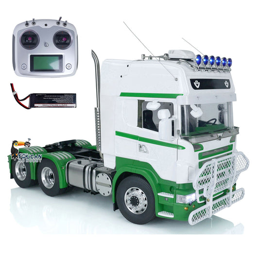 TOUCAN RC HOBBY 1/14  RC Tractor Truck for 6x6 Remote Control Cars Metal Chassis Sound Light Front Bumper