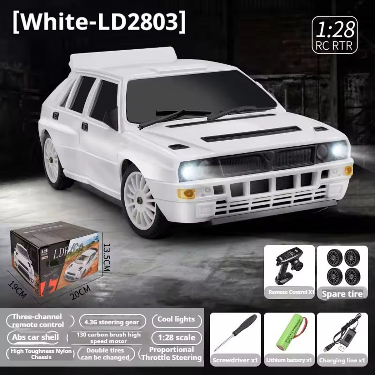 LDRC 1/28 LD2802 4WD 2,4G Fernbedienung Drift Auto ESC Servo RC Rennfahrzeug Motorschutz Vollnylonrahmen RTR Modell Spielzeug