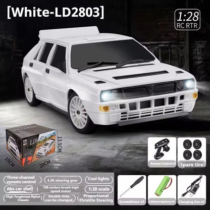 LDRC 1/28 LD2802 4WD 2,4G Fernbedienung Drift Auto ESC Servo RC Rennfahrzeug Motorschutz Vollnylonrahmen RTR Modell Spielzeug