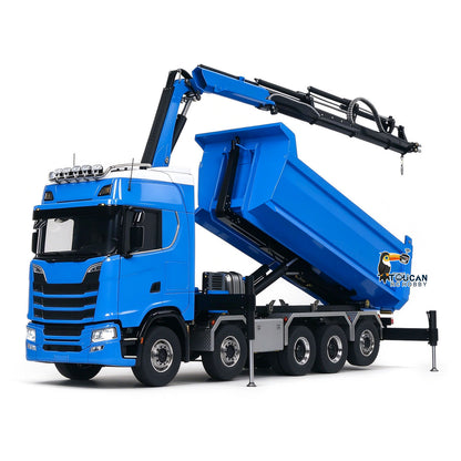 1/14 hydraulische Kran RC Kipper 770S 10x10 Fahrzeug Metall Volle Dump Lkw RTR Batterie