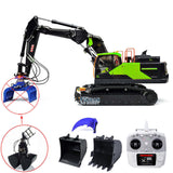 1/14 RC-Hydraulikbagger EC380 aus Metall mit 3 Armen, Elektrobagger, lackiert, montiertes Modell mit hydraulischem Greiferschaufellöser