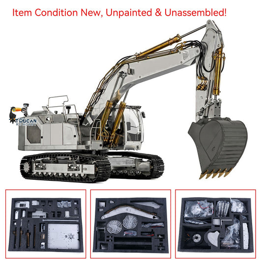 TOUCAN RC HOBBY LESU LR945 1/14 Metal RC Hydraulic Excavator B0016 KIT Remote Control 7CH Valve Digger Model Ideal for Assembly Hobbyists
