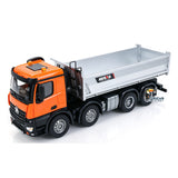 HUINA 1/14 Metal Remote Control Dump Truck 1536-1 8X8 Electric Lifting RC Tipper Finished Model RTR Light Sound Effects Battery