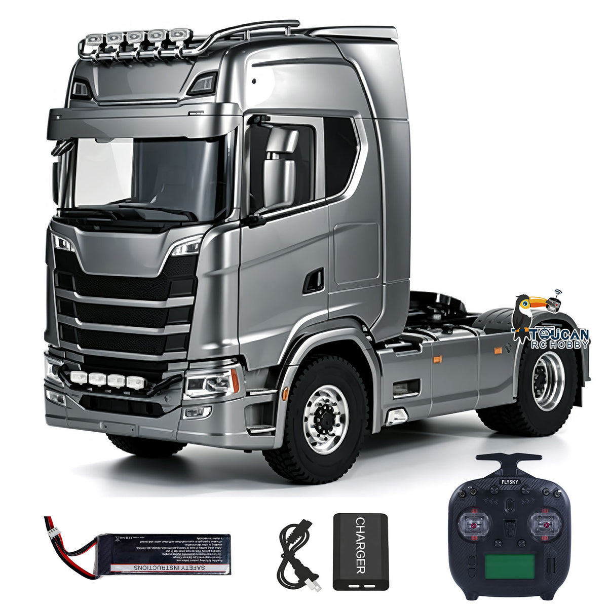 TOUCAN RC HOBBY MD 770S 1/14 4x4 Metal RC Tractor 2Speed Gearbox Differential Locks RC Lorry Car ST8 Radio Lights Sounds Battery Charger RTR Model