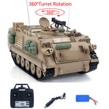 Tongde 1/16 RC Military Tank M2412-C M113A2 APC Turret Rotation 360 Degree Infrared LED Light Sound Remote Control Electric Toy