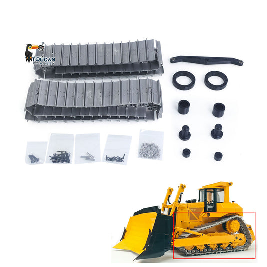 JDM Metal Tracks Upgrade Parts for 1/14 RC Bulldozer Hydraulic Construction Vehicle Scale DIY Model Accessories