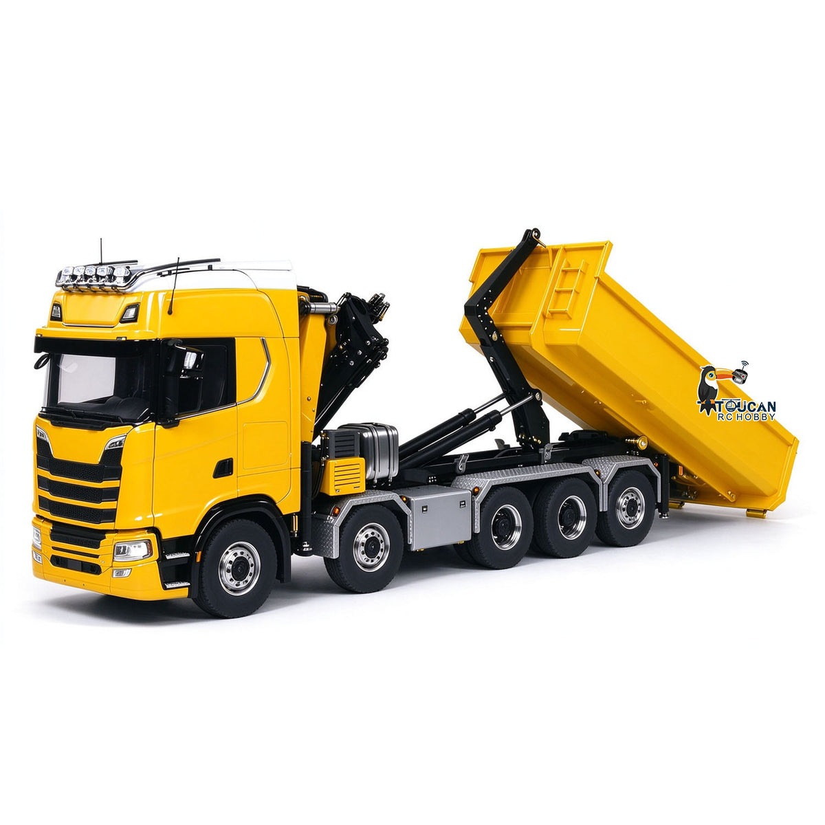 1/14 Maßstab 770S Metall 10x10 Funksteuerung Hydraulikkran Vollkipper LKW Auto Frsky XE Lite Funksystem