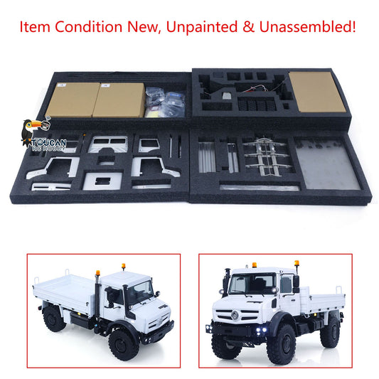 TOUCAN RC HOBBY LESU U4023 1/14 Metal RC Off Road Vehicle Kit Non-Hydraulic All Terrain Light Truck Detachable Steel Cargo Bed 3 Speed Transmission Differential Locks Light Sound System for Hobby Collectors