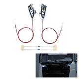 Plastic Front Face Spotlight for 1/14 DIY Tamiya 56368 56371 Remote Control Tractor Truck SC 770S 6X4 8X4 RC Lorry Model Vehicle