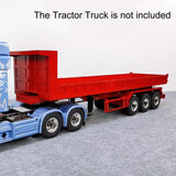 1/14 Metal 3Axles Remote Control Low Sided Hydraulic Dump Trailer Electric Legs Assembled for DIY Tamiya LESU RC Tractor Truck