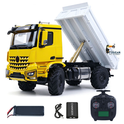 TOUCAN RC HOBBY MD 3363 1/14 4x4 Metal RC Dumper Remote Control Hydraulic Tipper 2Speed Gearbox Differential Locks ST8 Remote Controller for Adults