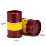 Metal Mini Oil Barrel YG010 YG012 Openable Lid For Desk Decoration Gaming Diorama Prop Industrial Chic Design Weathering Finish