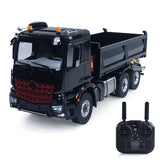 6x6 Metal Chassis Gearbox 1/14 RC Hydraulic Dump Truck 3348 Radio Controlled Tipper Differential Axle Light Sound HotRC Radio