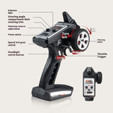 SCY 16305 1/16 4X4 Remote Control Drift Car Proportional Throttle Splash Proof ESC 35KM/H RC Model Vehicle Metal Drive Shaft