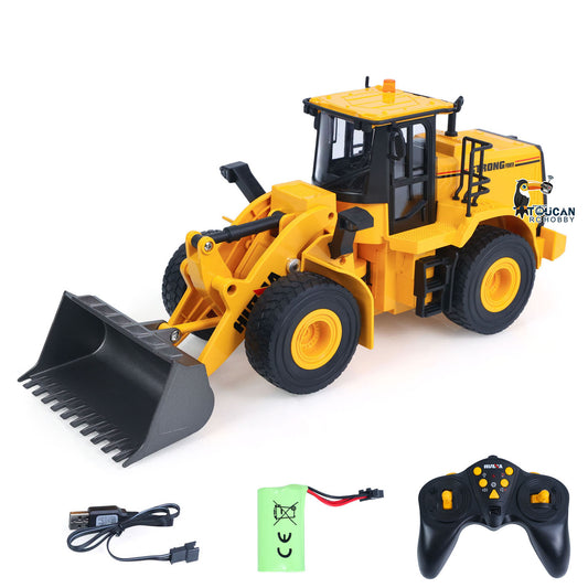 HUINA 1/16 Half Metal Electric Remote Control Loader 552  Mini RC Engineering Vehicle Model Radio Lights Effect Sounds Effects