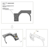 Foot Pedal Light Plastic 3V LED Turn Lamp for DIY TAMIYA 1:14 Remote Control Tractor Truck R620 R470 Model Car Accessorie Upgrade
