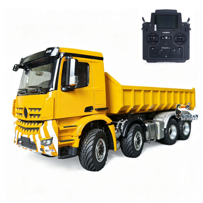 TOUCAN RC HOBBY 1/14 Radio Control Hydraulic Roll On Off Dumper 3CH Valves 8X8 Off Road Version RC Full Tipper 3Speed Transmission Light Sound