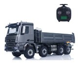 1/14 RC Hydraulic Dump Truck BZ 3363 8*8 2Speed Remote Control Tipper Hobbywing 1060 ESC Flowing Water Light Flysky ST8 Radio