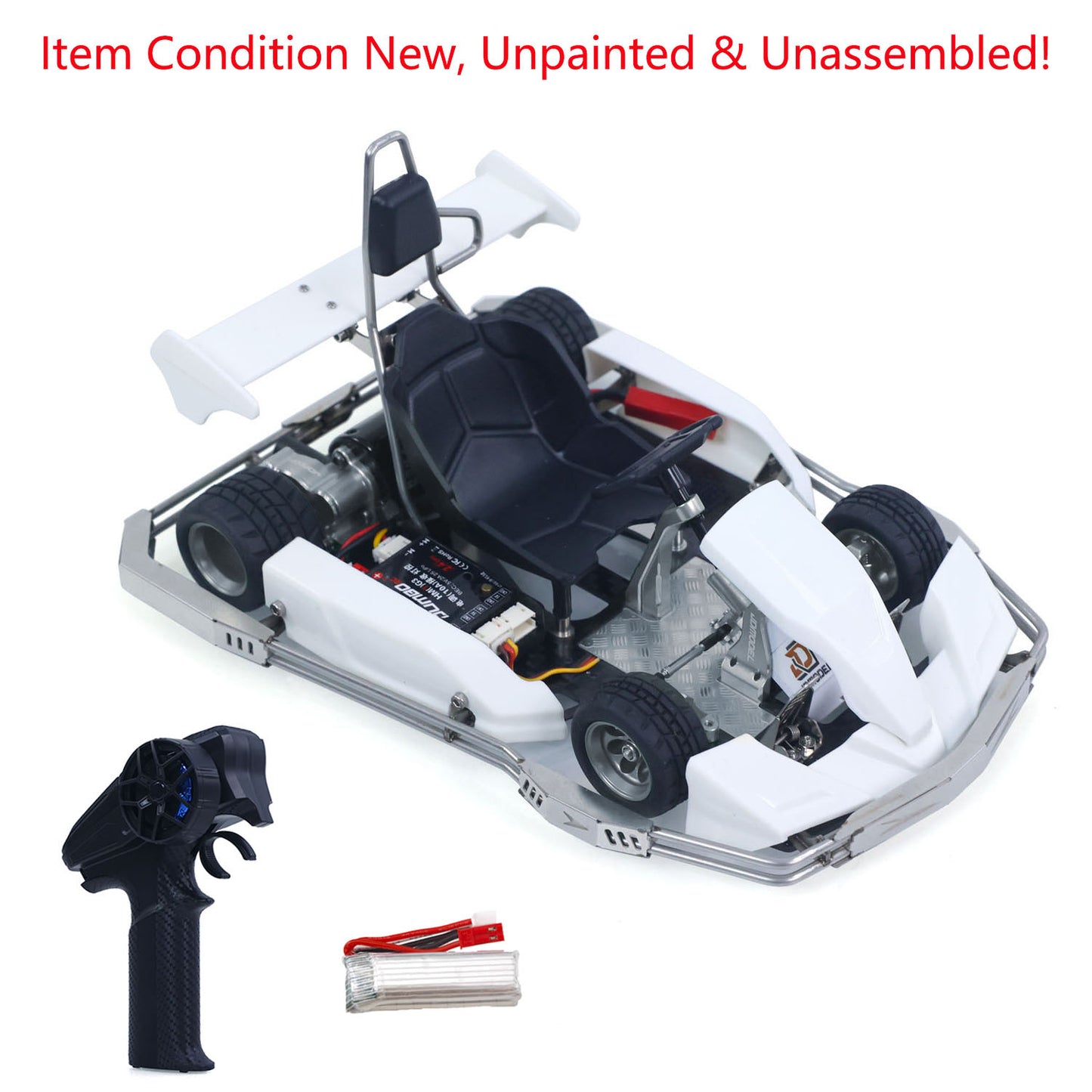 JD Model Plastic 1/10 Remote Control Racing Car 298A KIT 4*2 RC Go Kart Model Servo Radio Gifts for Adults No Light Sound System