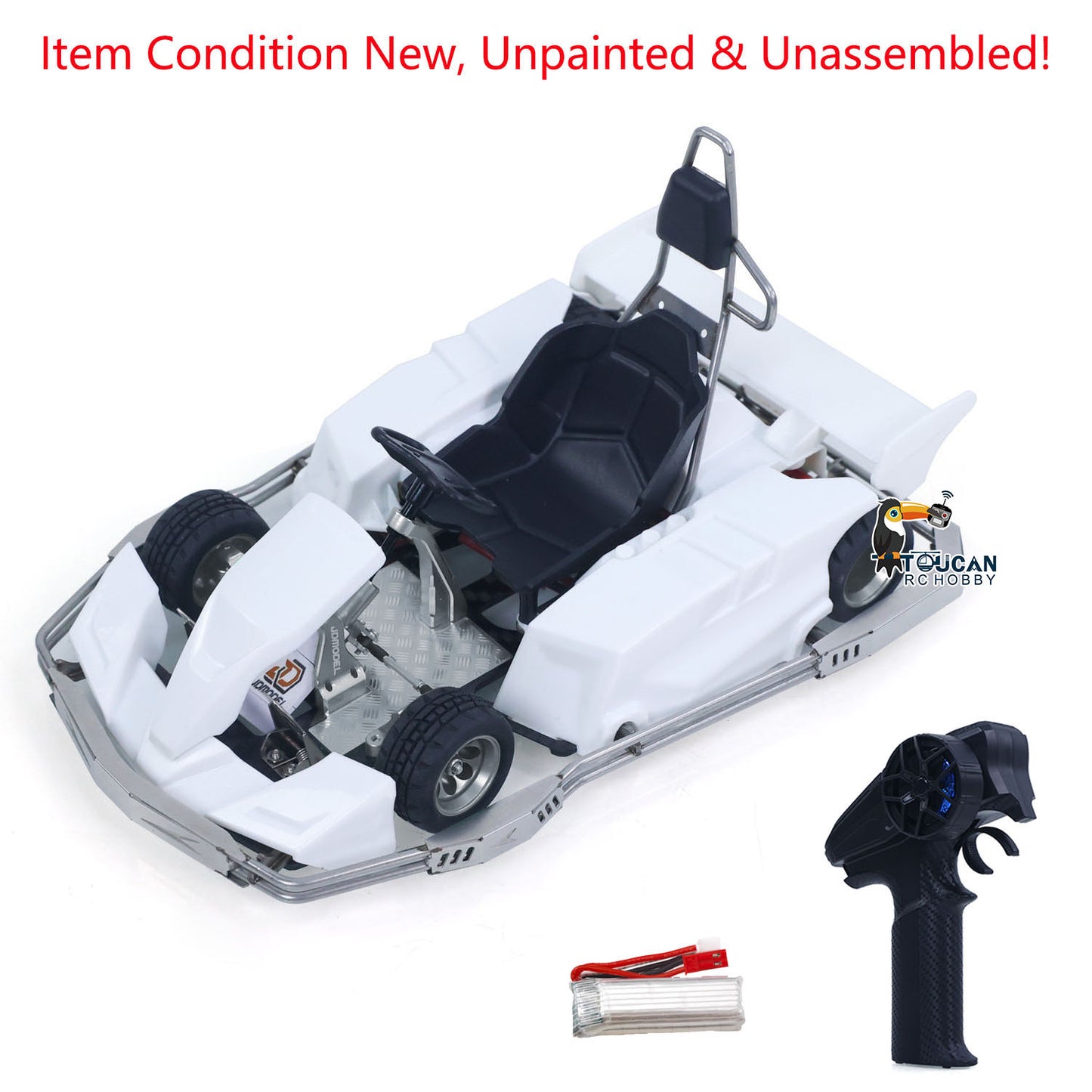 1/10 Plastic RC Go-Kart JDM 298B KIT Radio Controlled Electric Racing Car Unlimited Retrofit DIY Model for Adult Advanced Player