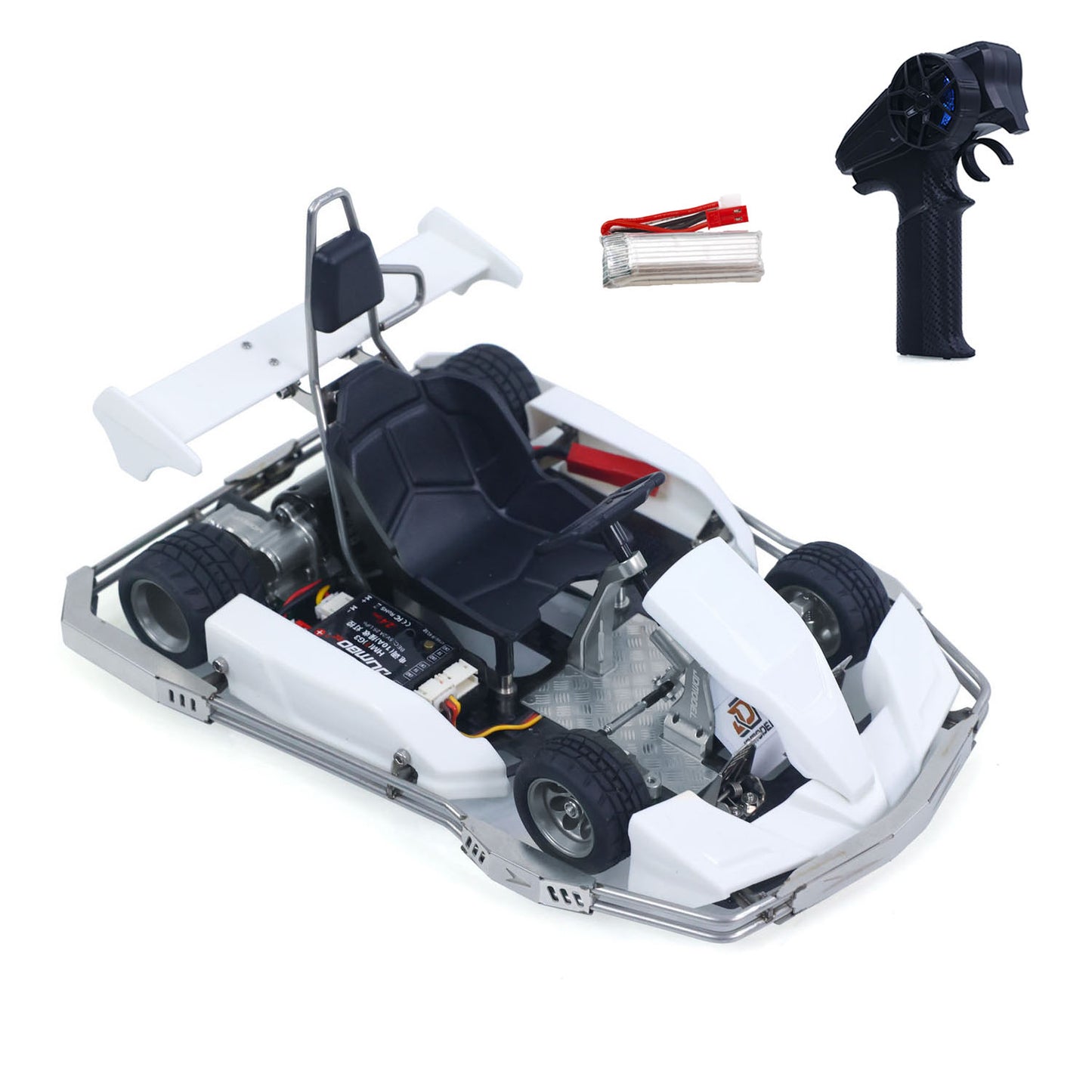 JD Model Plastic 1/10 Remote Control Racing Car 298A KIT 4*2 RC Go Kart Model Servo Radio Gifts for Adults No Light Sound System