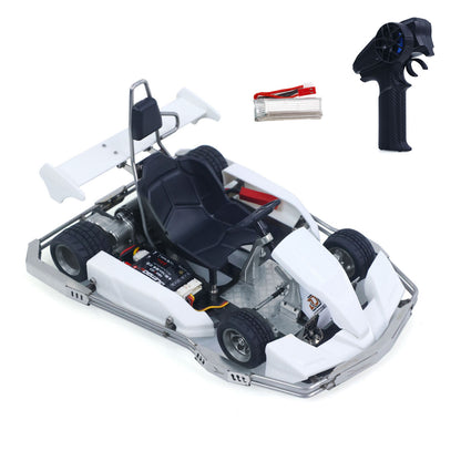 JD Model Plastic 1/10 Remote Control Racing Car 298A KIT 4*2 RC Go Kart Model Servo Radio Gifts for Adults No Light Sound System