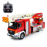 1/14 Remote Control Lift Ladder Fire Truck Electric RC Rescue Vehicle 4x4 Metal Chassis Flysky Radio Light System Sounds
