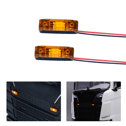 LED Kunststoff 2,2 V-3 V Warnleuchte Breite Lampe für DIY TAMIYA 1/14 RC Traktor Lkw Bulldozer Bagger Dumper R470 770S 3363 1851