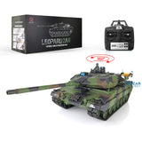 2,4 GHz Henglong 1/16 TK7.0 Kunststoff Leopard2A6 Ready To Run Ferngesteuerter Panzer 3889 mit 360° Turmketten Kettenräder Leiträder