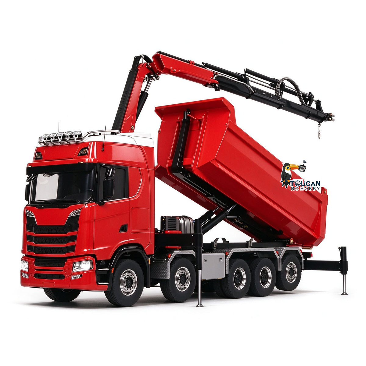 1/14 hydraulische Kran RC Kipper 770S 10x10 Fahrzeug Metall Volle Dump Lkw RTR Batterie